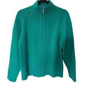 Company Ellen Tracy 100% Wool Full Zip Sweater SZ M